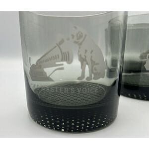 Vintage RCA Records Tumbler Set Etched with Nipper NOS Bourbon‎ Music Classic